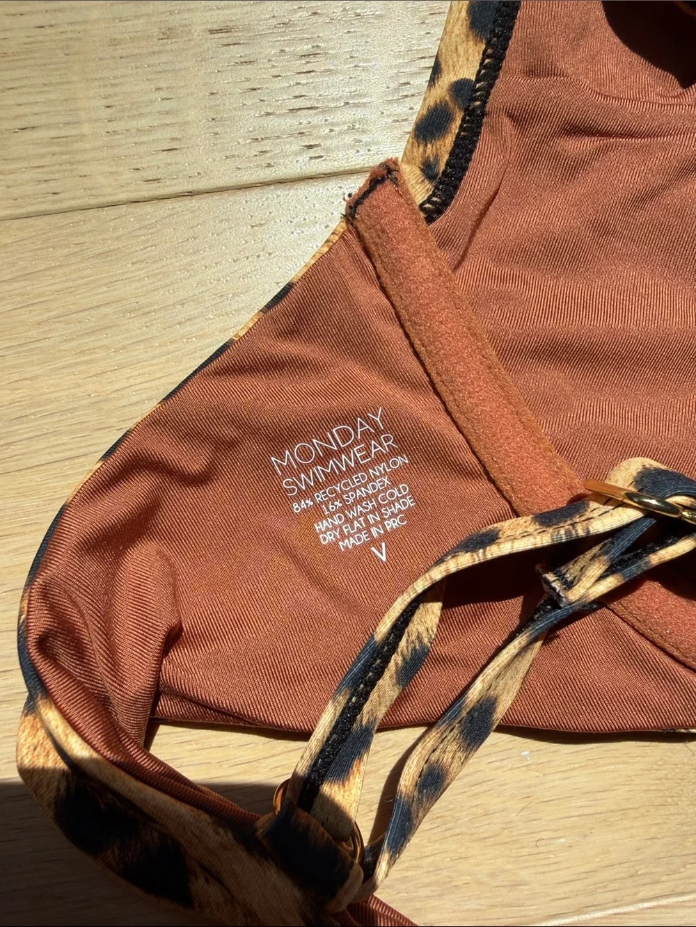 NWT Monday Swimwear Jaguar Maui Top Size V